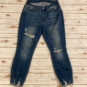 Judy Blue Skinny Fit Distressed Jeans Size 14W